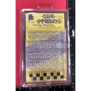 Provo Craft Clear Impressions Acrylic Stamp Set 35-9188 Seasonal Holiday Border